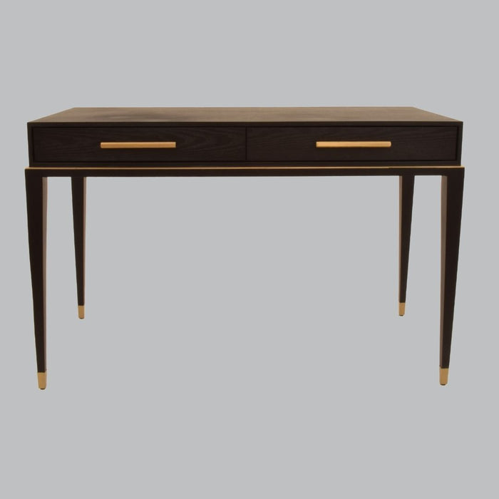 Delta 2 Drawer Black and Brass Dressing Table