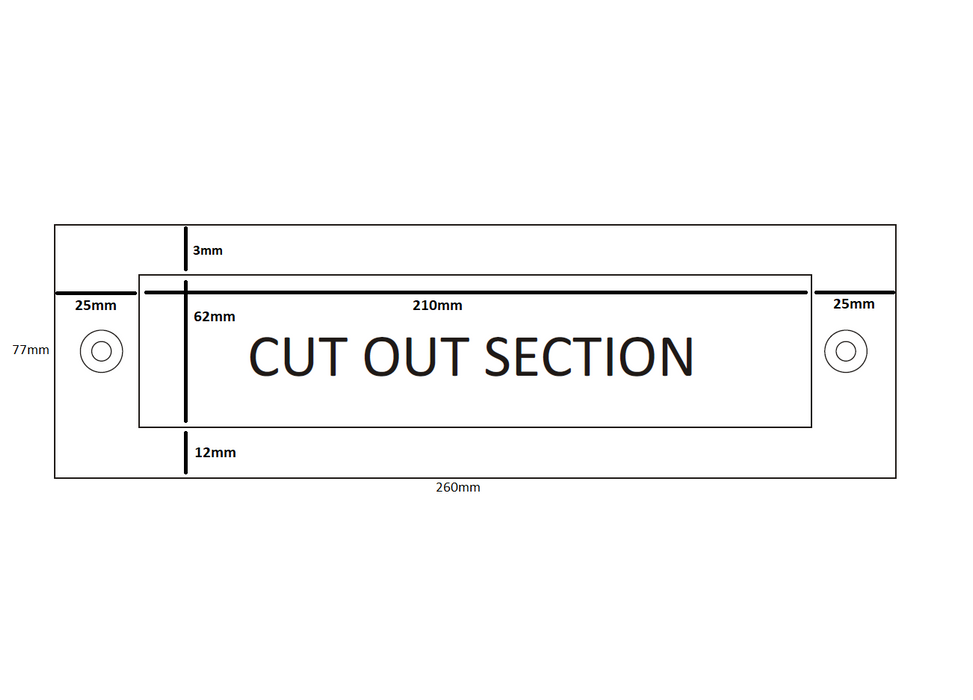 Aluminium Polished Door Letter Plate 10"