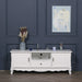 French White Large Cabinet TV Unit 157cm - Modern Home Interiors