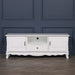 French White Large Cabinet TV Unit 157cm - Modern Home Interiors