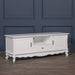 French White Large Cabinet TV Unit 157cm - Modern Home Interiors