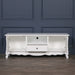 French White Large Cabinet TV Unit 157cm - Modern Home Interiors