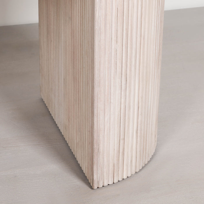Blanche Acacia Fluted Oval 230cm Dining Table