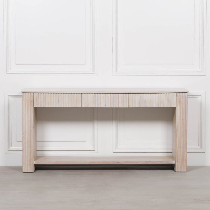 Blanche Acacia Fluted 154cm Console Table
