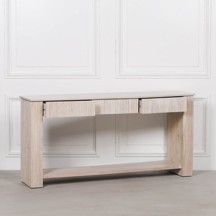 Blanche Acacia Fluted 154cm Console Table
