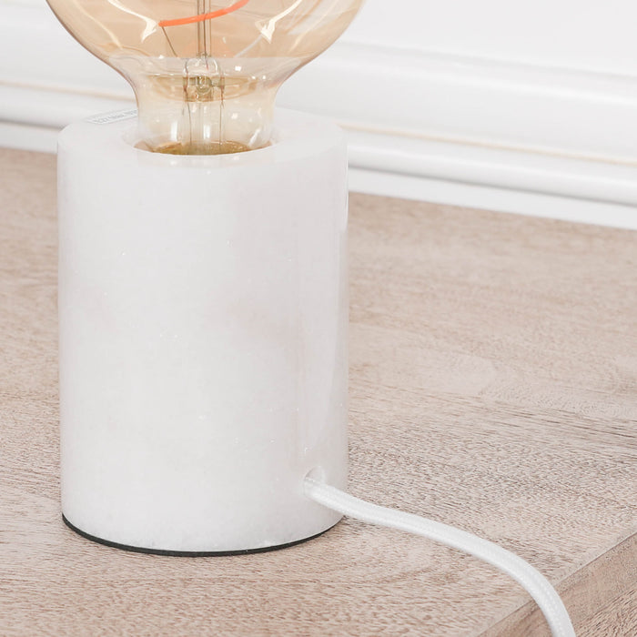 White Marble Table Lamp (Bulb Not Included)