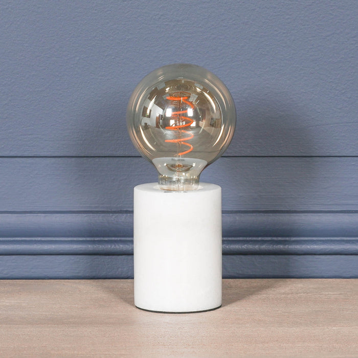 White Marble Table Lamp (Bulb Not Included)