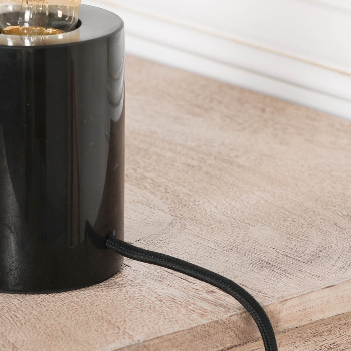 Black Marble Table Lamp (Bulb Not Included)