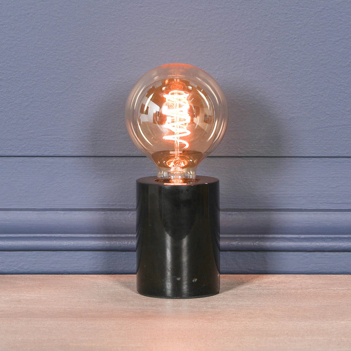 Black Marble Table Lamp (Bulb Not Included)