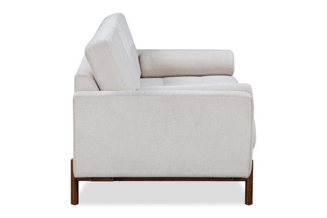 Candover Sofa | Neutral Textured Fabric with Wooden Legs