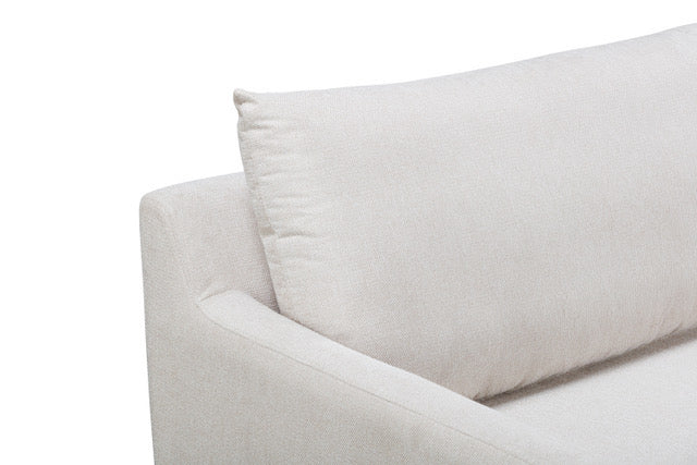 Himbleton Sofa | Neutral Textured Fabric with Powder Coated Steel Legs