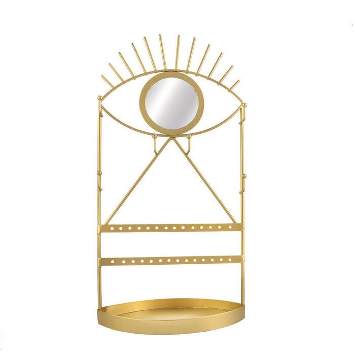 Gold Eye See You Jewellery Holder With Mirror