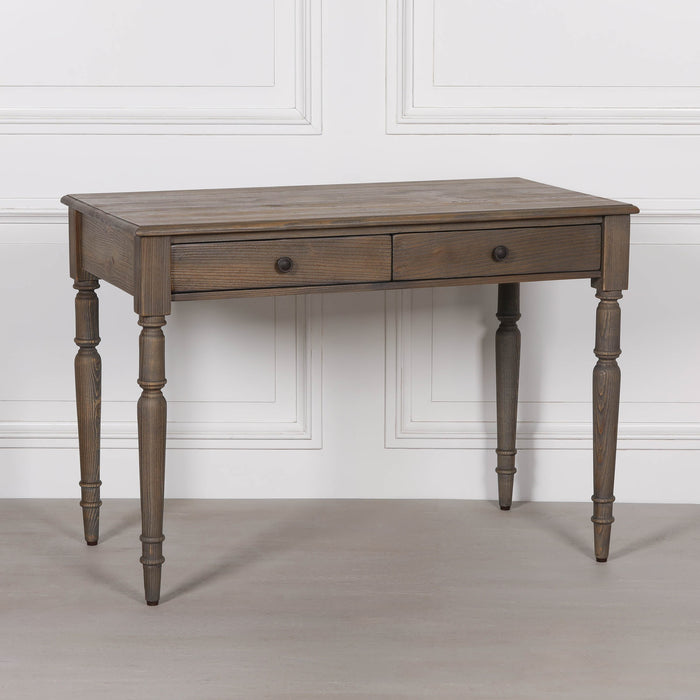 Rustic Pine Writing Desk Console