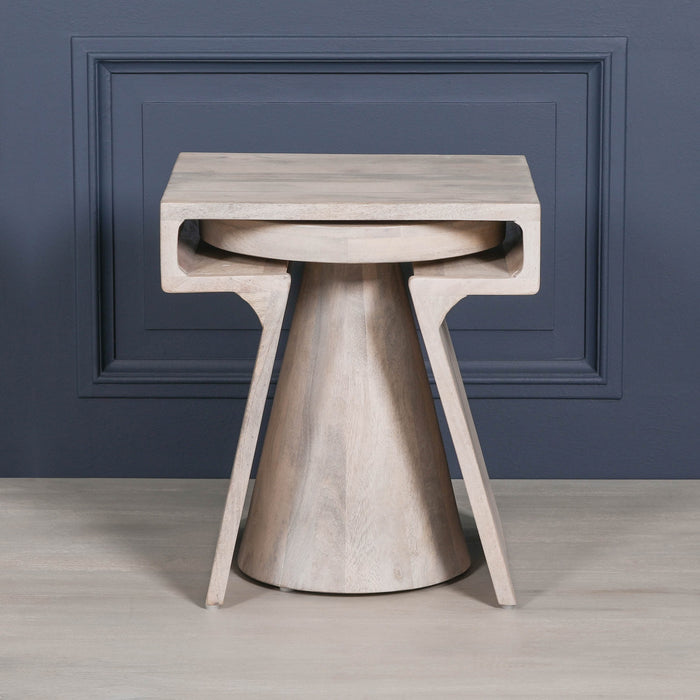 Blanchie Wooden Nesting Side Occasional Tables