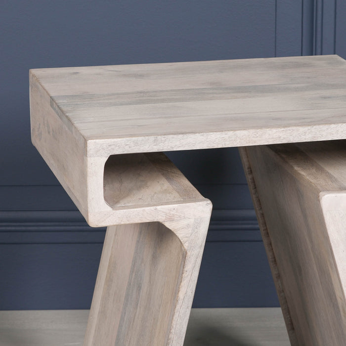 Blanchie Wooden Nesting Side Occasional Tables