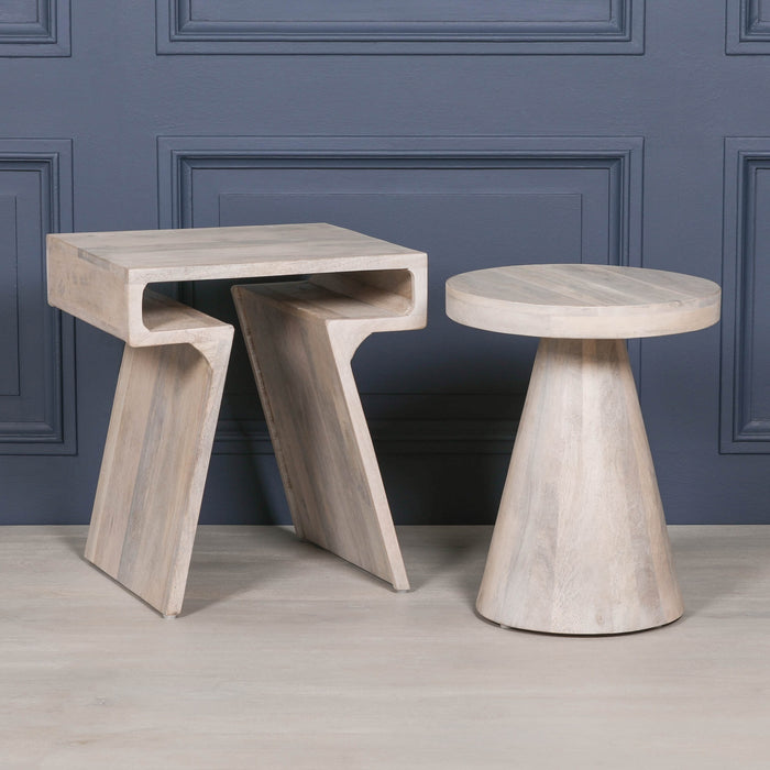 Blanchie Wooden Nesting Side Occasional Tables