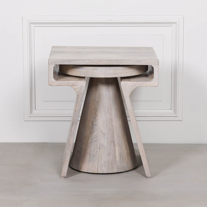 Blanchie Wooden Nesting Side Occasional Tables