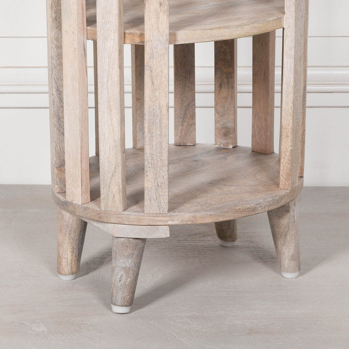 Blanchie Wooden Slated Bedside Table