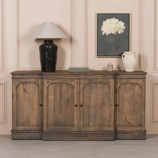 Rustic Pine Breakfront Sideboard - Modern Home Interiors