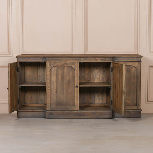 Rustic Pine Breakfront Sideboard - Modern Home Interiors