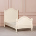 Aged Mahogany Wood Ivory Single Bed Frame - Modern Home Interiors