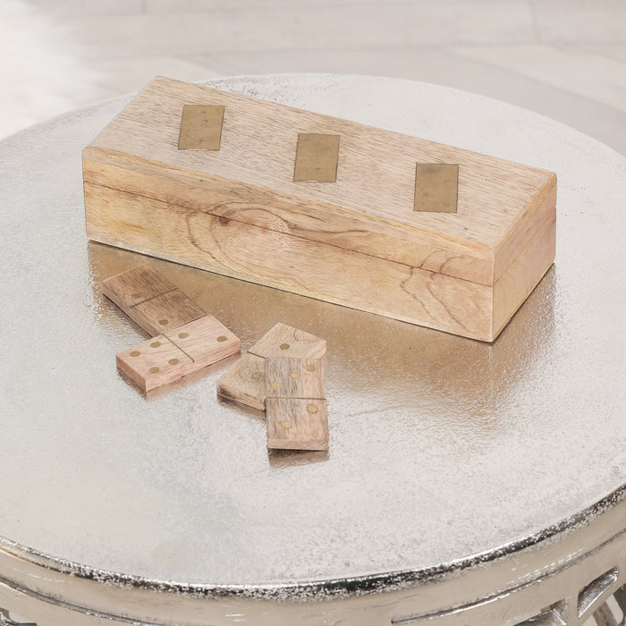 Rustic Style Dominos Game in Wooden Box