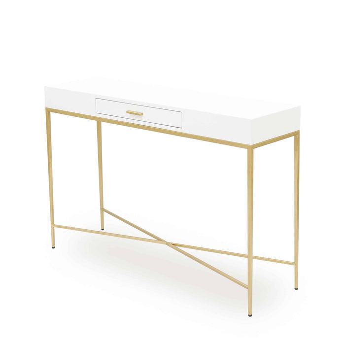 Berkeley Console | White 1 Drawer