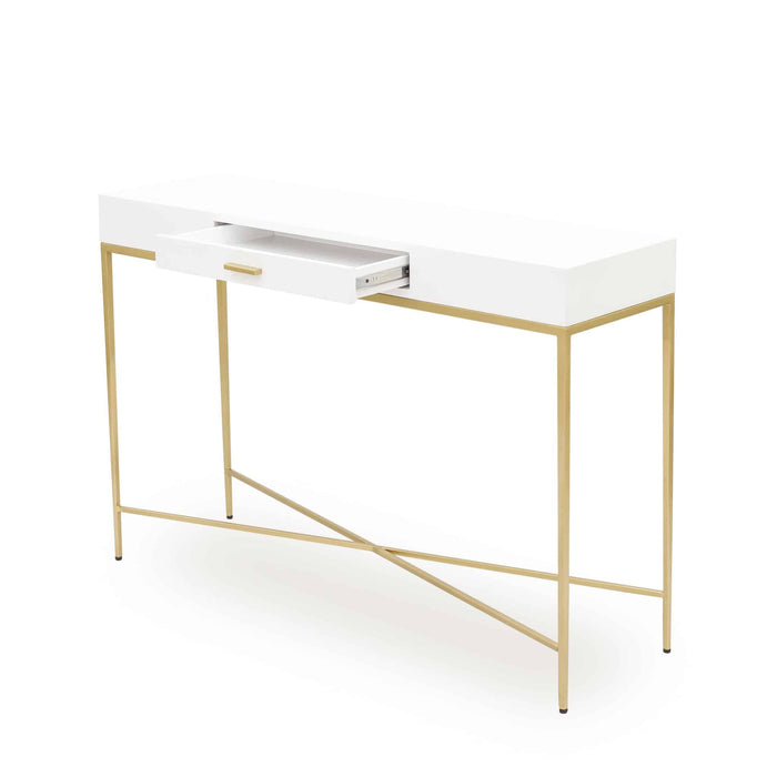 Berkeley Console | White 1 Drawer