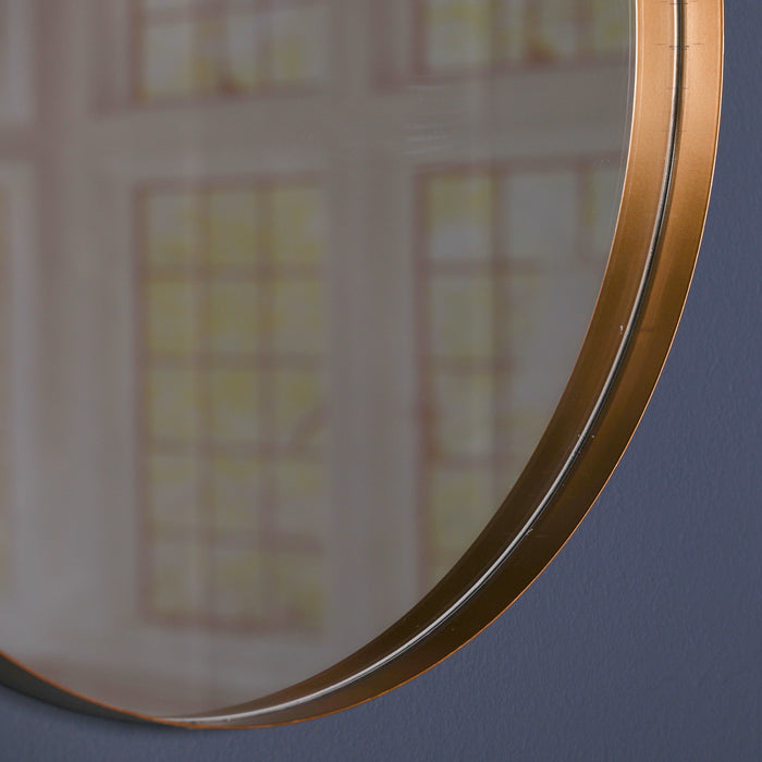 Gold Round Wall Mirror 50cm