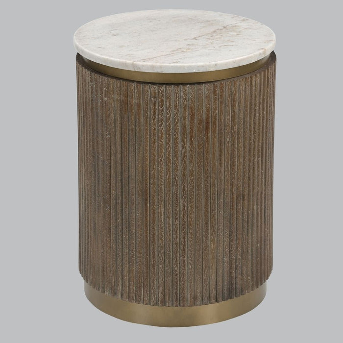 Milo Side Table - Antique Brass Finish