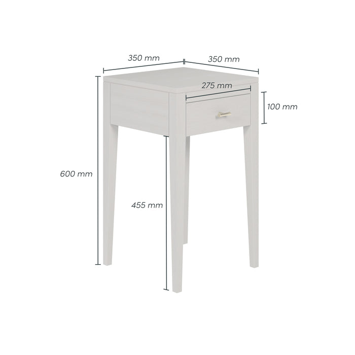 Radford Bedside | Grey 1 Drawer