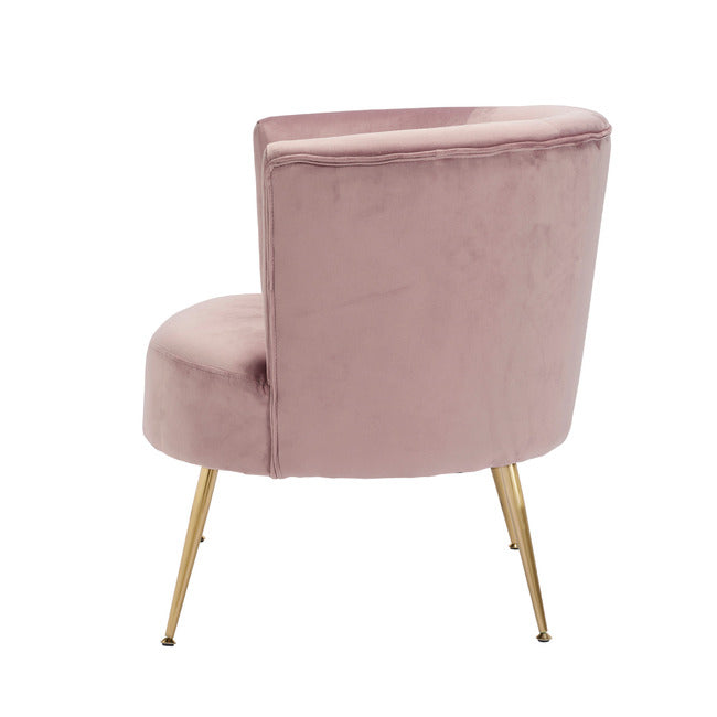 Phoebe Chair Mauve Velvet with Gold Legs