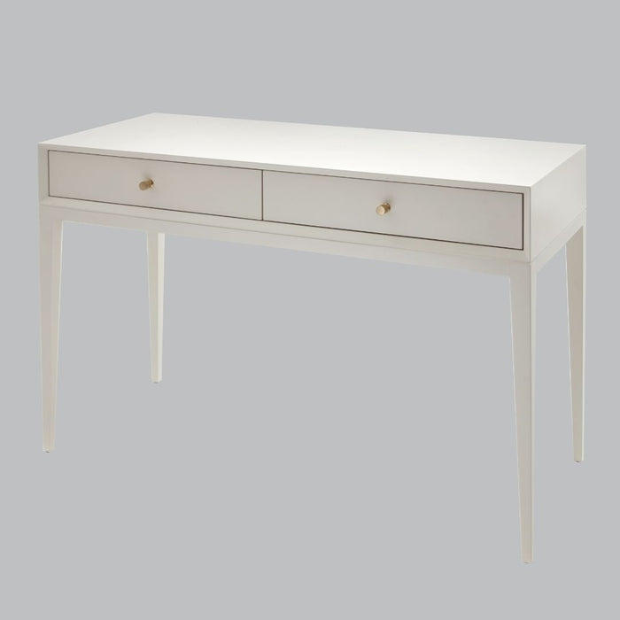 Pico White Dressing Table with Brass Handles