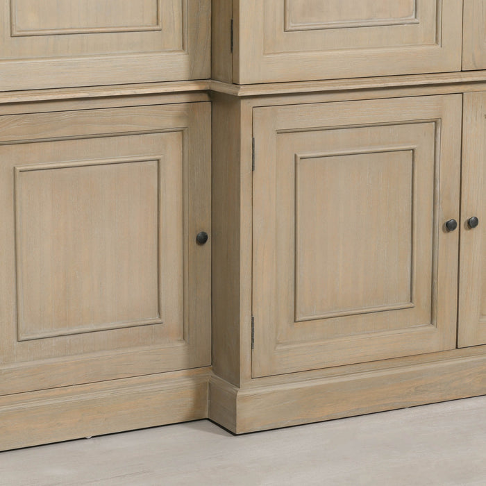 Large Wooden Triple Breakfront TV Cabinet - Modern Home Interiors
