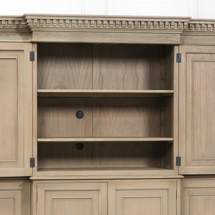 Large Wooden Triple Breakfront TV Cabinet - Modern Home Interiors
