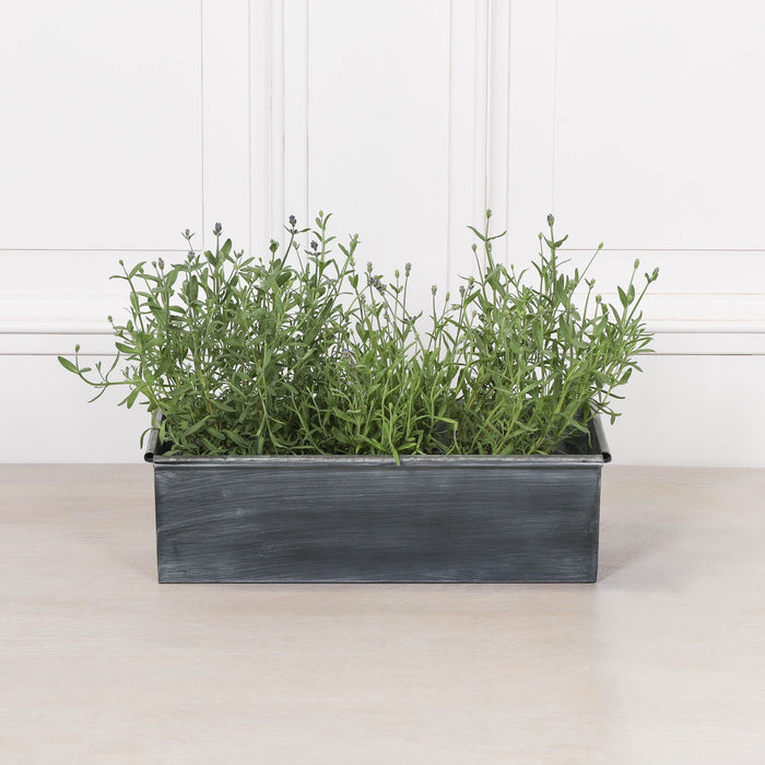 Roll Top Weathered Iron Style Metal Planter - Available in 8 Sizes