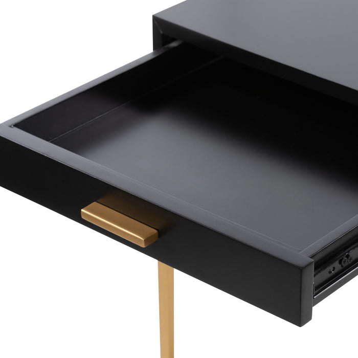 Berkeley Bedside | Black 1 Drawer