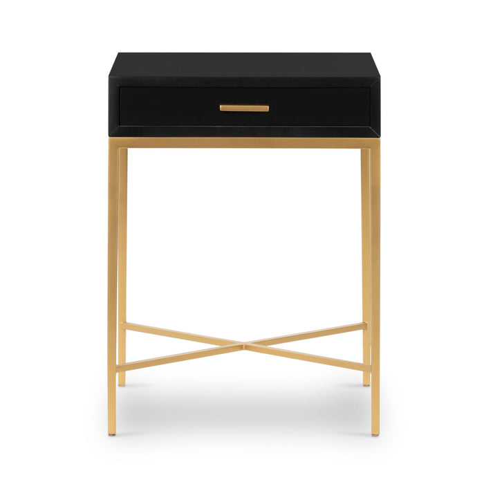 Berkeley Bedside | Black 1 Drawer