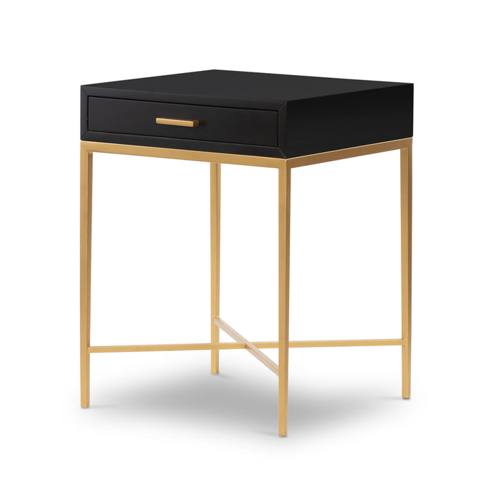 Berkeley Bedside | Black 1 Drawer