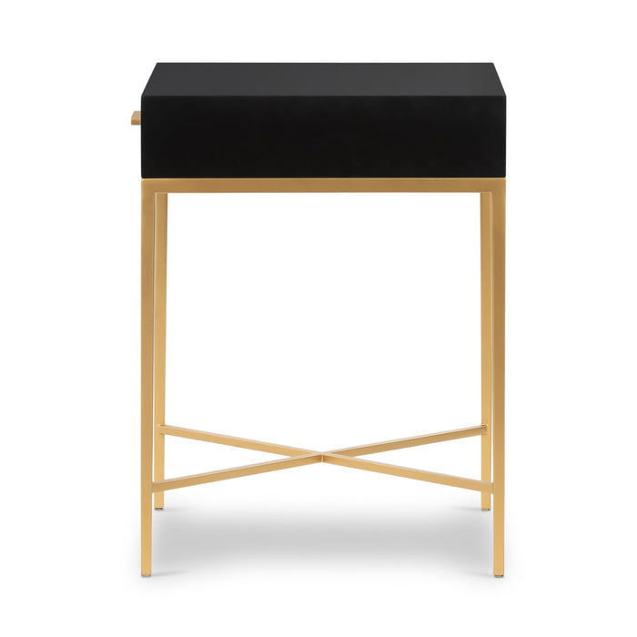 Berkeley Bedside | Black 1 Drawer