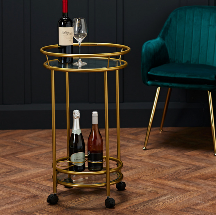 Collins Drinks Trolley Gold