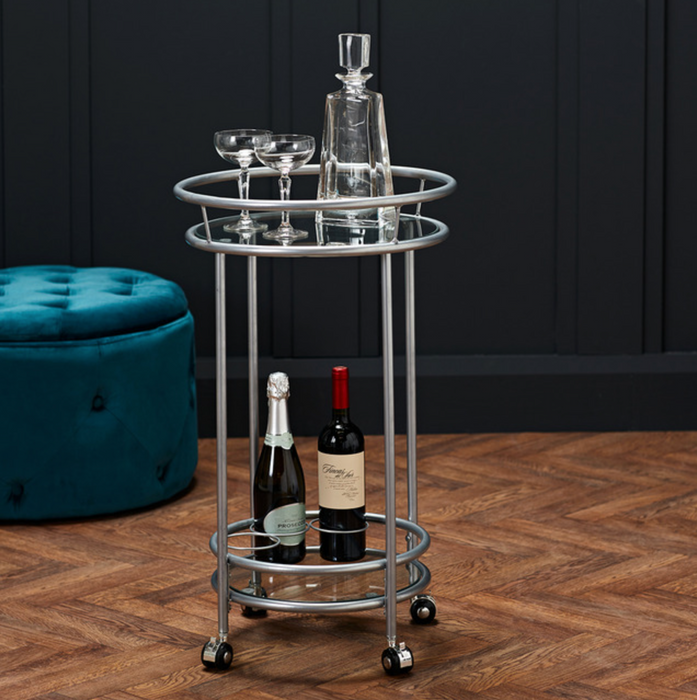 Collins Drinks Trolley Silver