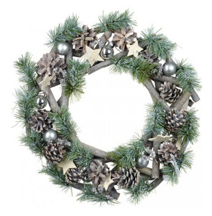 Woodland Branch Round Wreath, 30cm