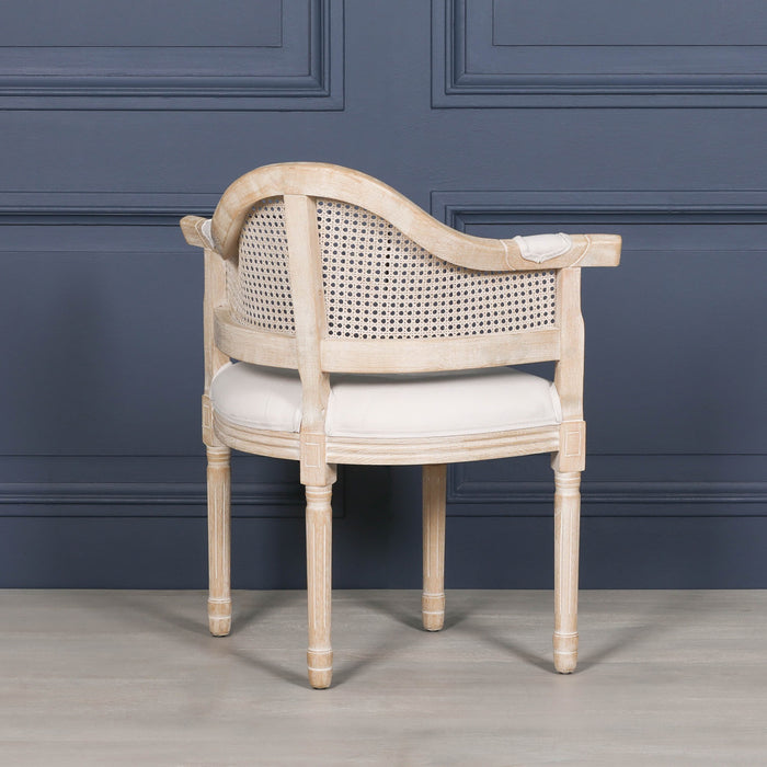 Wooden Louis Upholstered Corner Chair