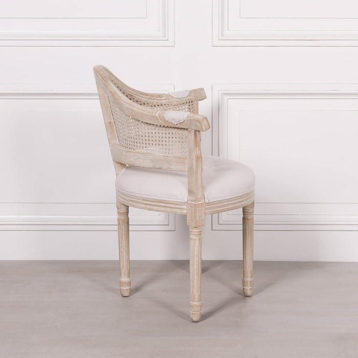 Wooden Louis Upholstered Corner Chair