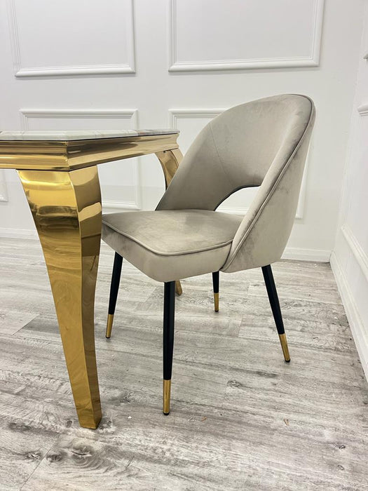 Astra Dining Chair - Champagne Velvet