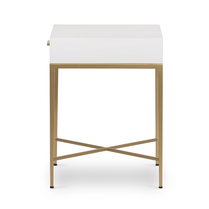 Berkeley Bedside | White 1 Drawer