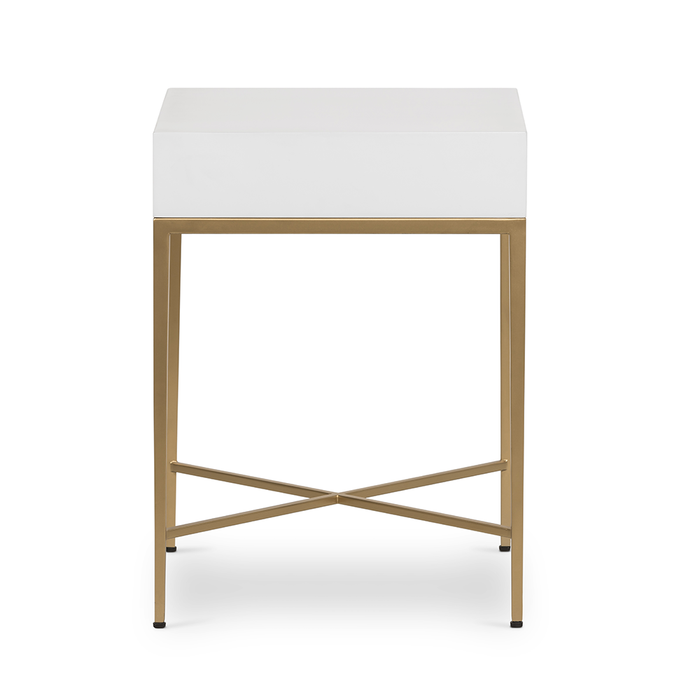 Berkeley Bedside | White 1 Drawer