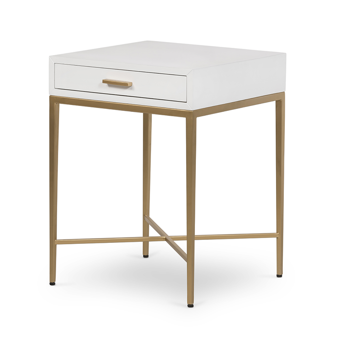 Berkeley Bedside | White 1 Drawer