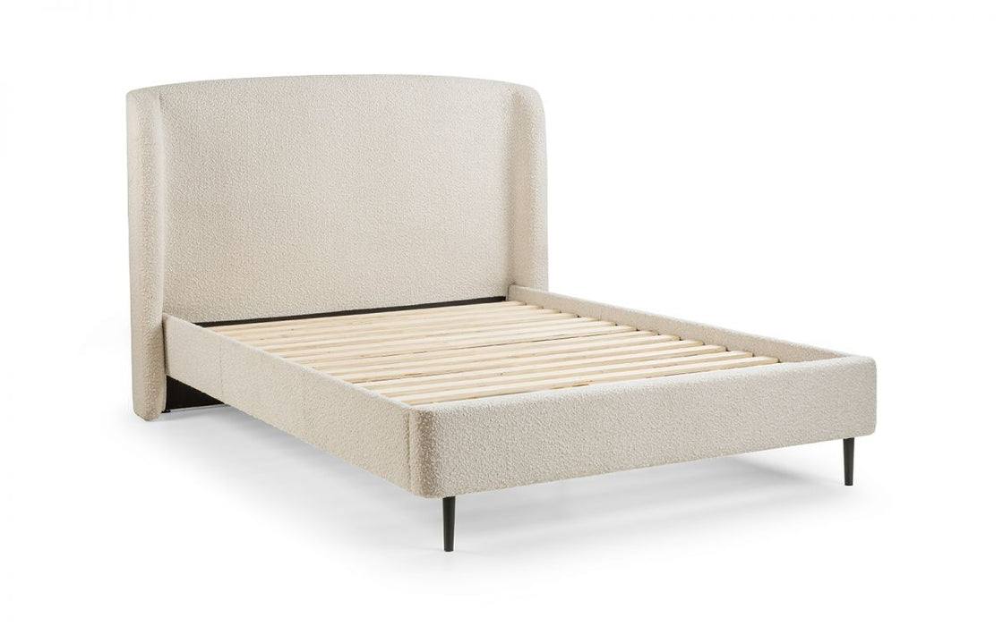 Eden Boucle Bed Ivory - 135cm Double